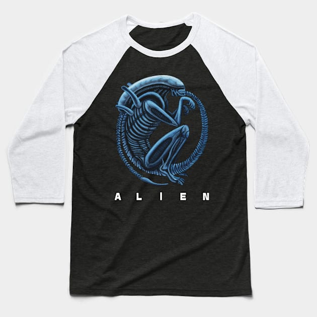 Xenomorph In Stasis Baseball T-Shirt by SPACE ART & NATURE SHIRTS 